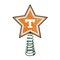 The Memory Company 10" Lighted Orange and White Star NCAA Tennessee Volunteers Christmas Tree Topper
